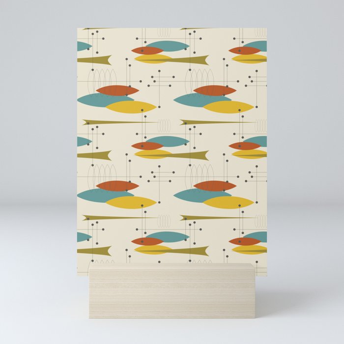 Mid Century Modern Abstract Pattern Mini Art Print