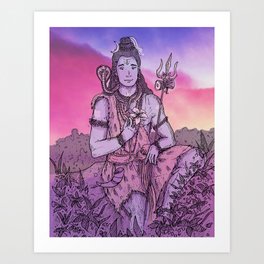 Shiva - A Flower in Thousands Art Print