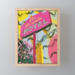 Motel Framed Mini Art Print | Pop Art, Painting, Digital, Acrylic, Street Art, Vintage, Watercolor, Oil, Ink, Pattern 