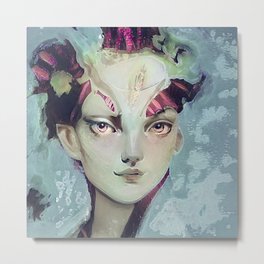Abstract Beauty Metal Print | Beautifulgirl, Illustration, Portraitartposters, Abstractportrait, Painting, Minimalist, Womandrawing, Beauty, Profile, Ink 