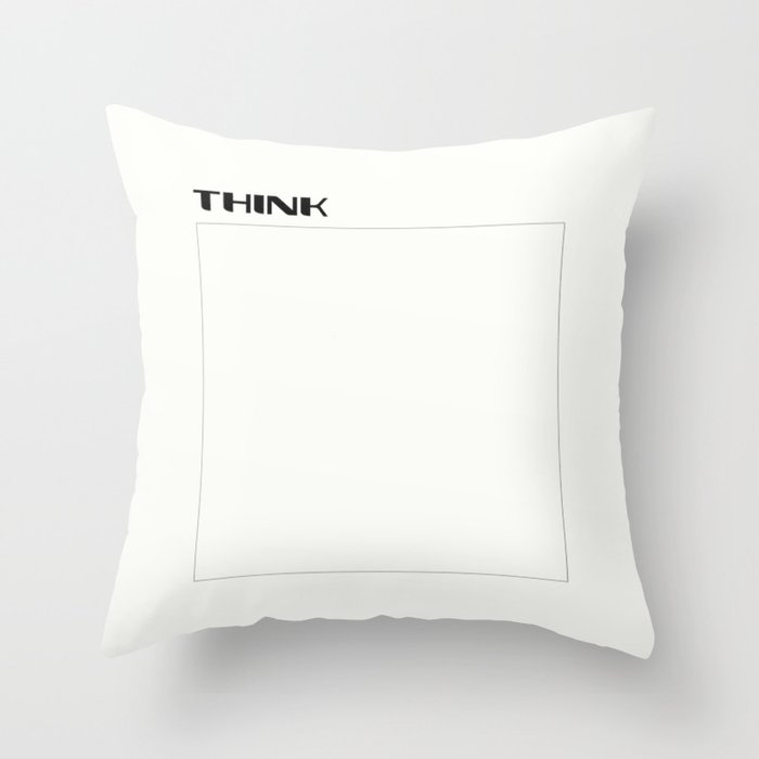 Think outside the box Throw Pillow