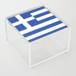 Greece Flag Print Greek Country Pride Patriotic Pattern Acrylic Box