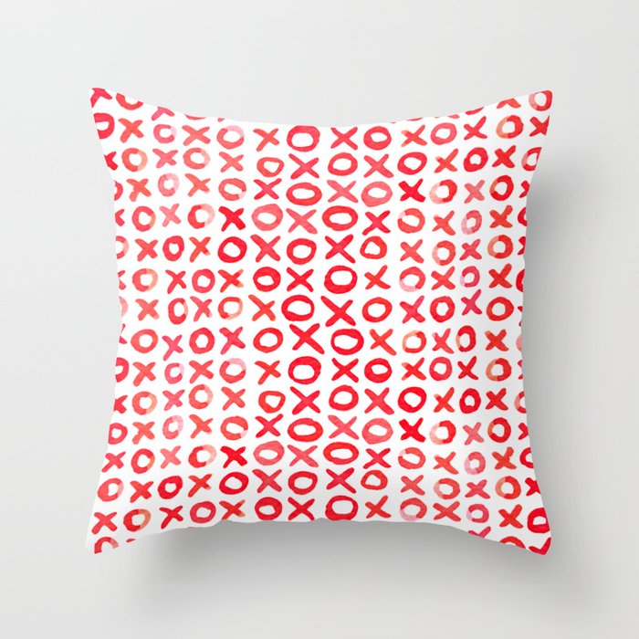 Xoxo valentine's day - red Throw Pillow