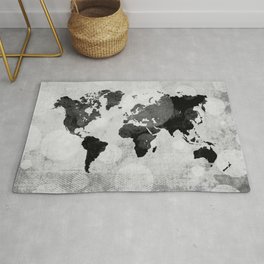 World map - desaturated Rug