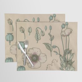 White Poppy Placemat