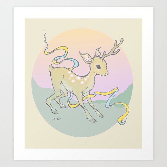 Unifawn (color) Art Print