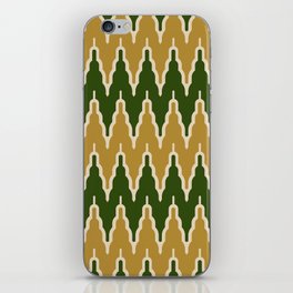 Chevron Pattern 526 Gold and Green iPhone Skin
