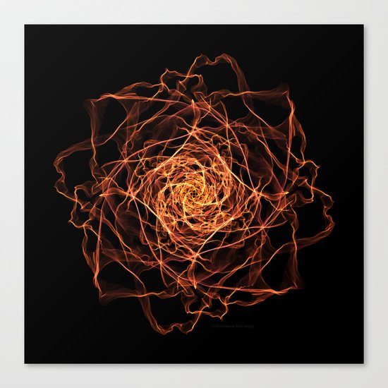Fire Rose Canvas Print