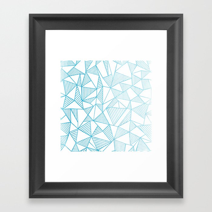 Abstraction Lines Watercolour Framed Art Print