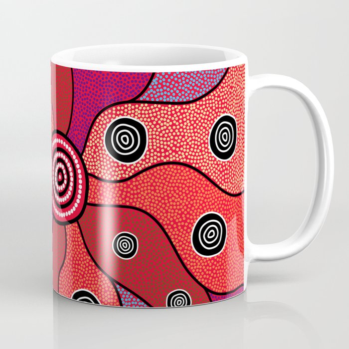 Authentic Aboriginal Art - Central Lands Coffee Mug