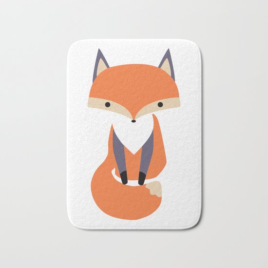 Little Fox Illustrion Bath Mat