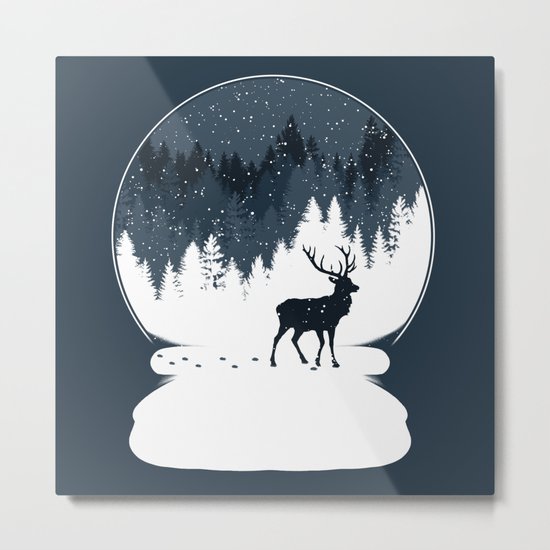 Boule à Neige Metal Print