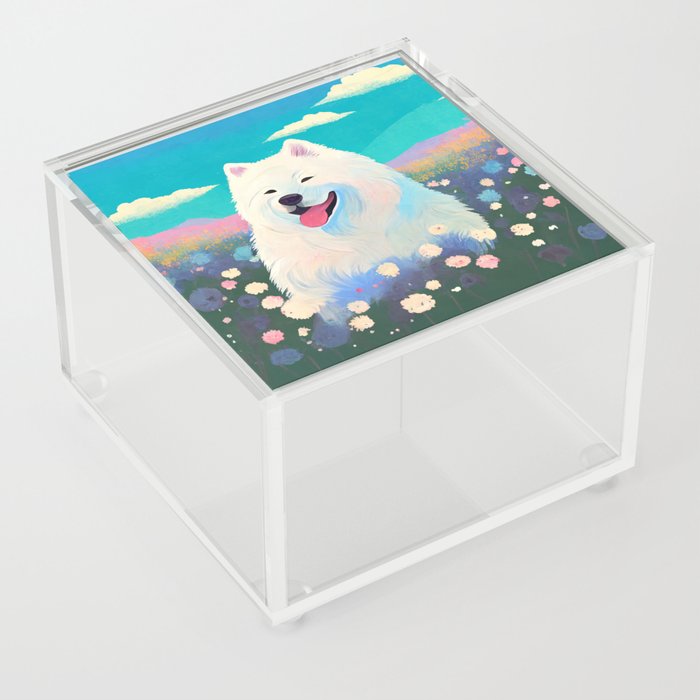 Joyful Floofs and Flowers  Acrylic Box