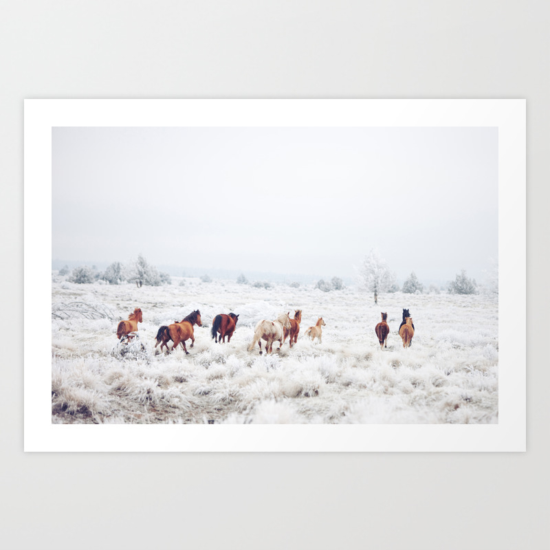 Winter Horses Art Print By Kevinruss Society6