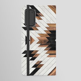 Urban Tribal Pattern No.5 - Aztec - Concrete and Wood Android Wallet Case