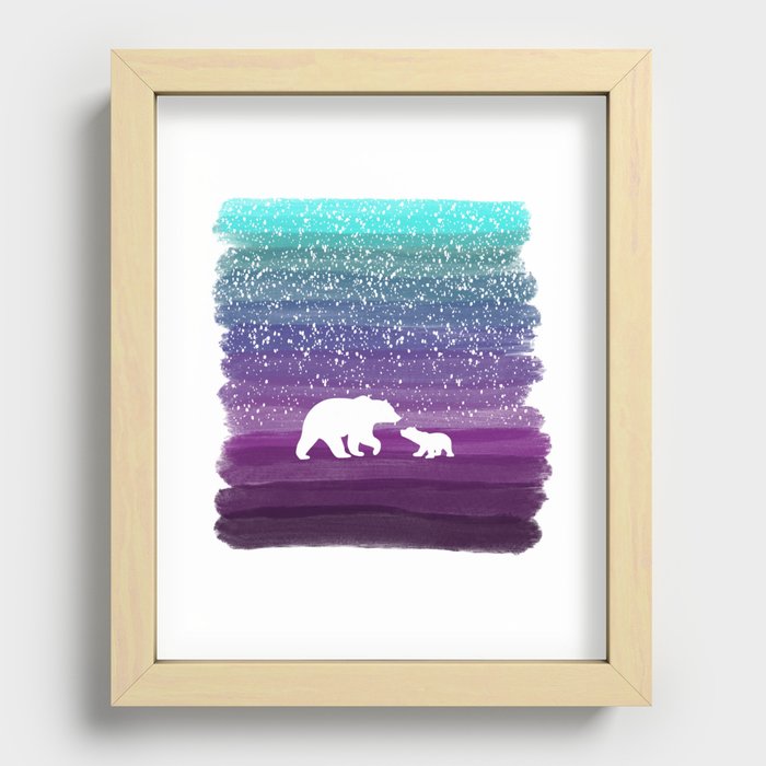 Bears from the Purple Dream Recessed Framed Print