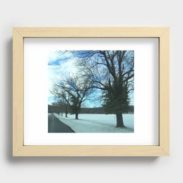 Wintertime Back Roads Recessed Framed Print