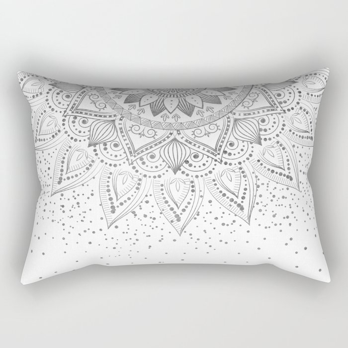  Elegant rose gold mandala confetti design Rectangular Pillow