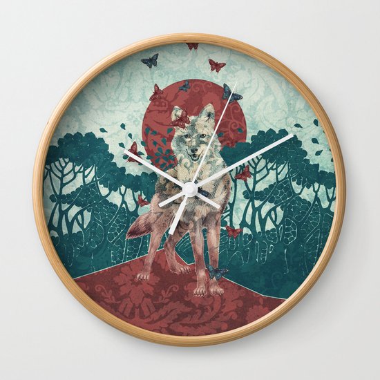 Lady Butterfly Wall Clock
