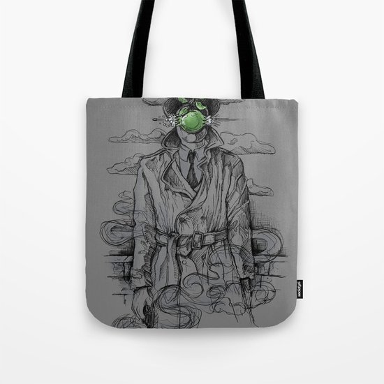 Magritte Noir Tote Bag