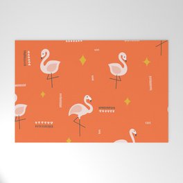 Flamingo Pattern Welcome Mat