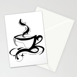 LATTE CAPPUCCINO FLATWHITE AMERICANO Artistic Coffee cup design for COFFEE LOVERS Stationery Cards