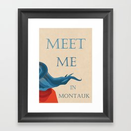 Meet me in montauk Framed Art Print