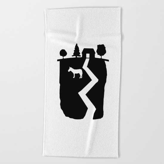 Farm On The Edge Of The World Beach Towel