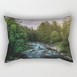 PNW River Run II - Pacific Northwest Nature Photography Rectangular Pillow