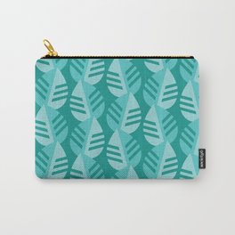 Teal Banana Leaves Print - Jungle Brights Carry-All Pouch