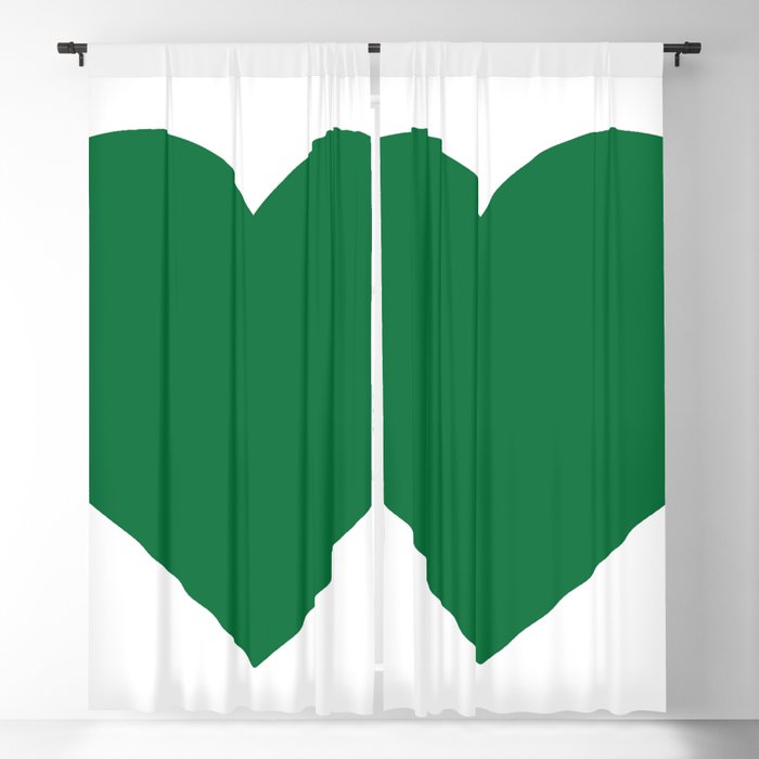 Heart (Olive & White) Blackout Curtain