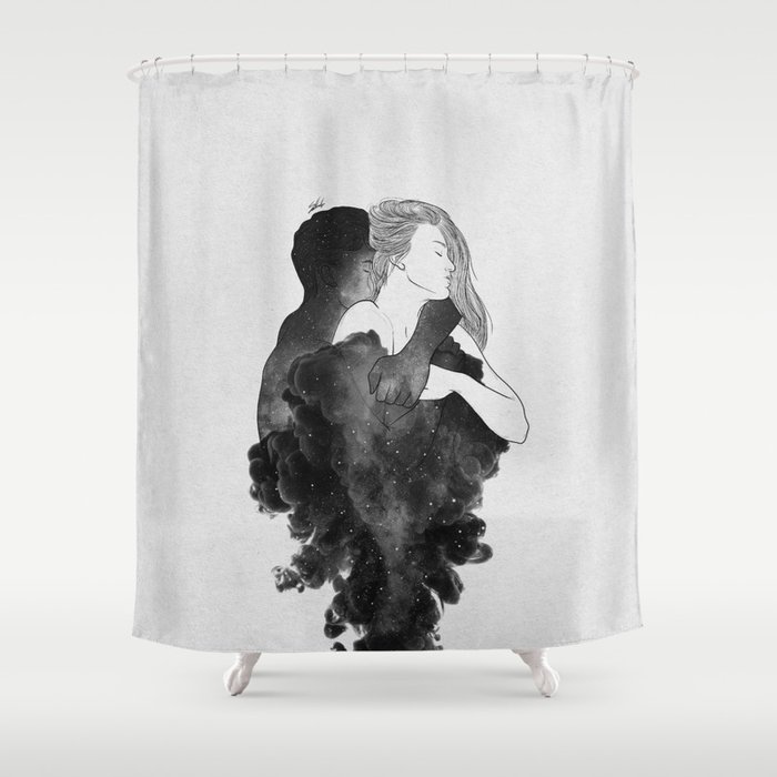 You are my peaceful heaven b&w. Shower Curtain