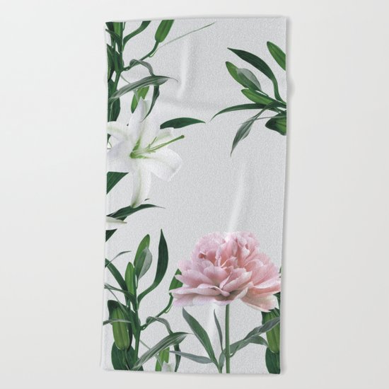 Vintage Botanical Beach Towel