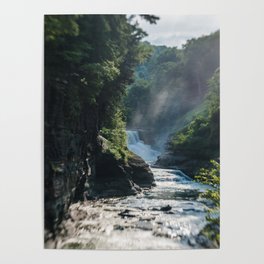 Letchworth River New York State Poster