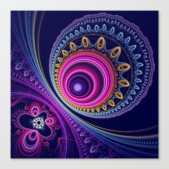 Colourful circles and patterns Canvas Print