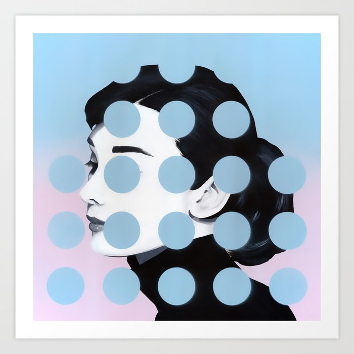 Audrey (Dots) by Famous When Dead Art Print