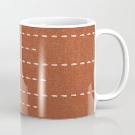 boho stitched stripes - ginger Coffee Mug