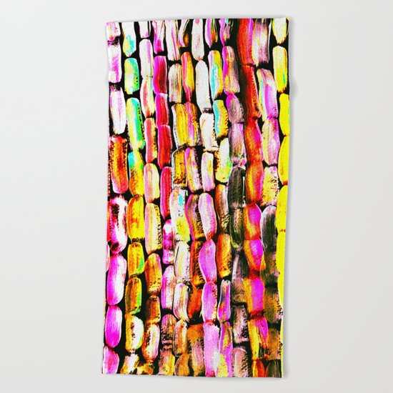 Orange Sugarcane Beach Towel