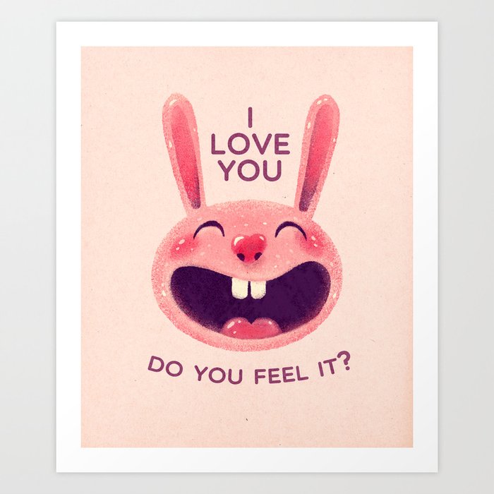 Bunny with love Art Print