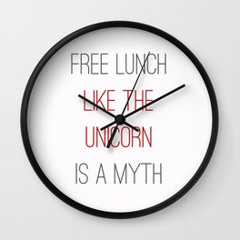 FREE LUNCH 1 Wall Clock