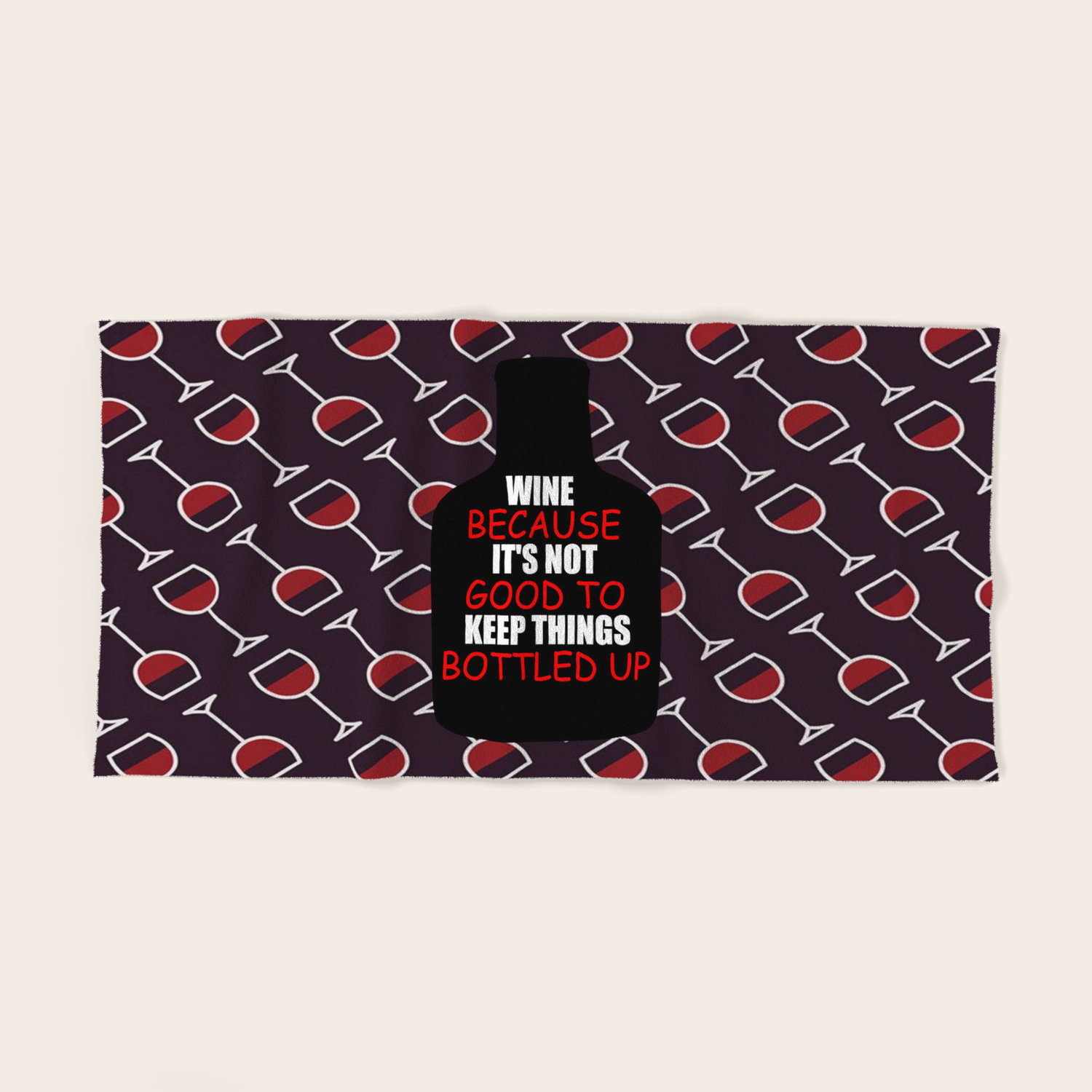 Wine Funny Quotes Hand Bath Towel By Wordart28 Society6
