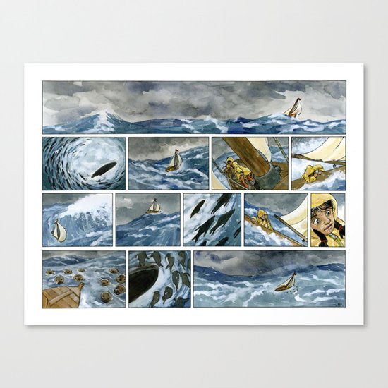Untitled (A Girl and her Boat) Canvas Print