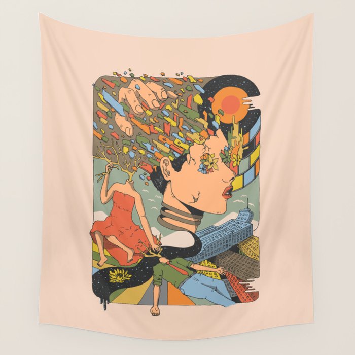 A Shattered Mind Wall Tapestry