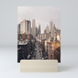 New York City Skyline | Morning Fog | Travel Photography in NYC #3 Mini Art Print