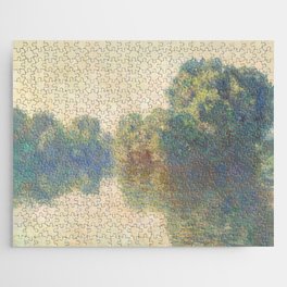 Claude Monet river Seine painting Jigsaw Puzzle
