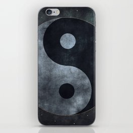 Yin and Yang Symbol Dark Night Grunge iPhone Skin