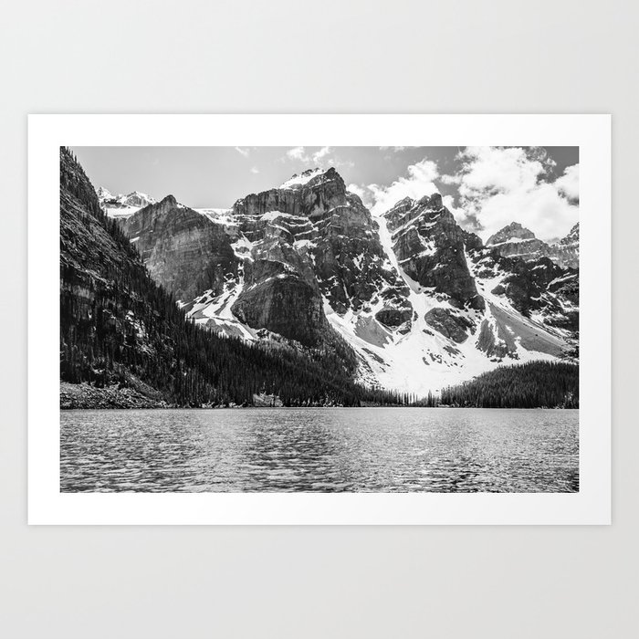 Moraine Lake Mountains | Travel Alberta | Rocky Mountain Canada | Landscape Photography Art Print