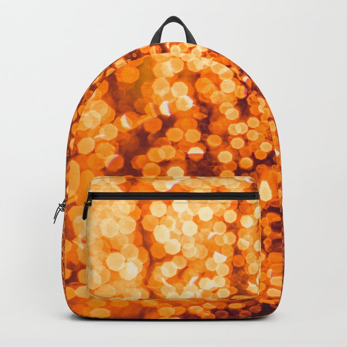 abstract background orange rain drops on glass Backpack