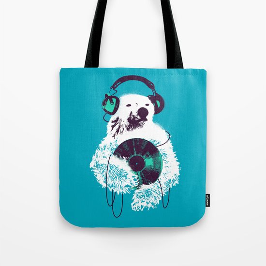 Record Bear Tote Bag