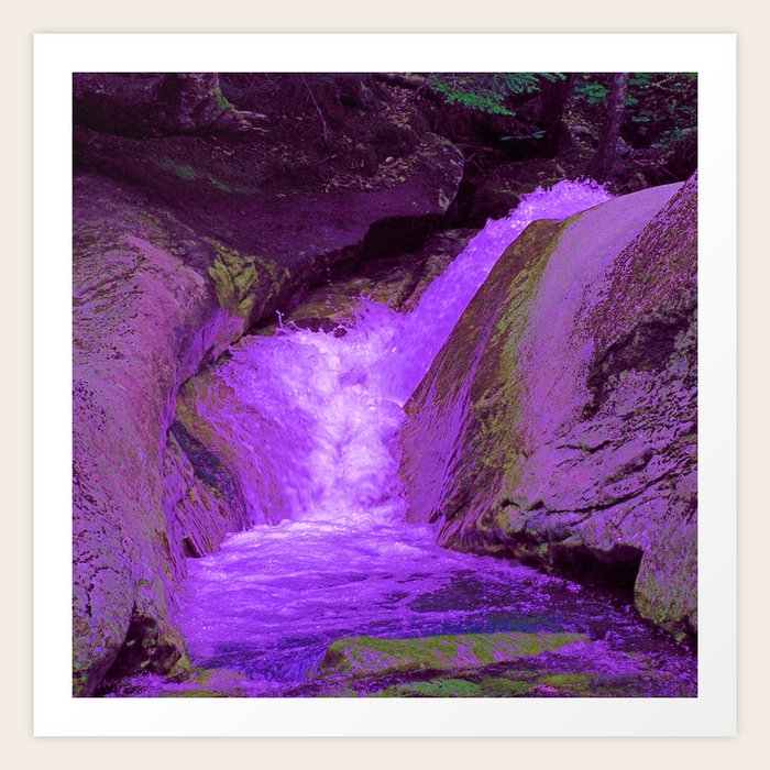 Purple Waterfall Art Print By Sandyleegray Society6 Lotus blossom waterfall, located in bali, indonesia, has to be one of the most gorgeous things to see in your lifetime. purple waterfall art print by sandyleegray